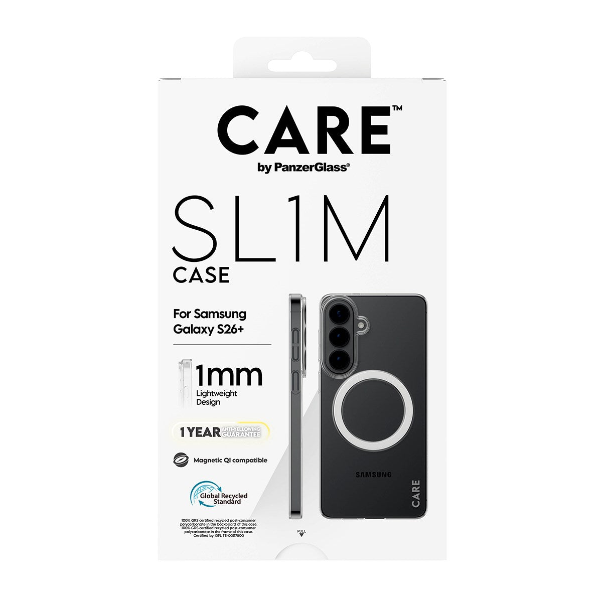 CARE™ by PanzerGlass® SL1M Case Transparent w. Qi Samsung Galaxy S26+